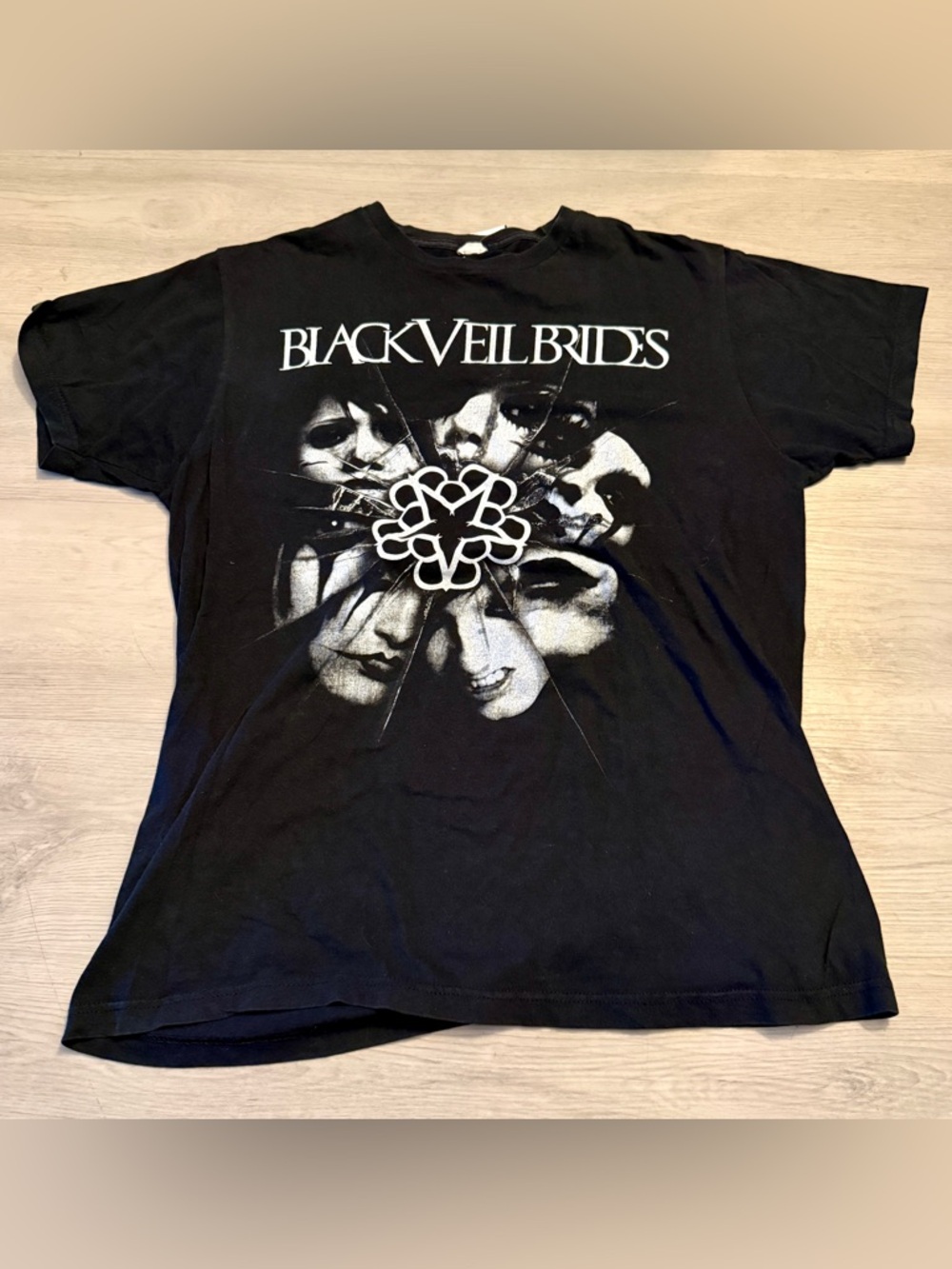 Rare Vintage Black Veil Brides BVB Black T-Shirt Size Lg Unisex Y2K-read Notes